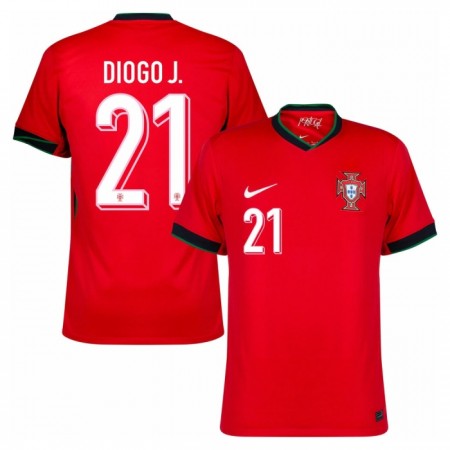Fotbalové dres Portugalsko Diogo J. 21 Domácí ME 2024 Krátký Rukáv